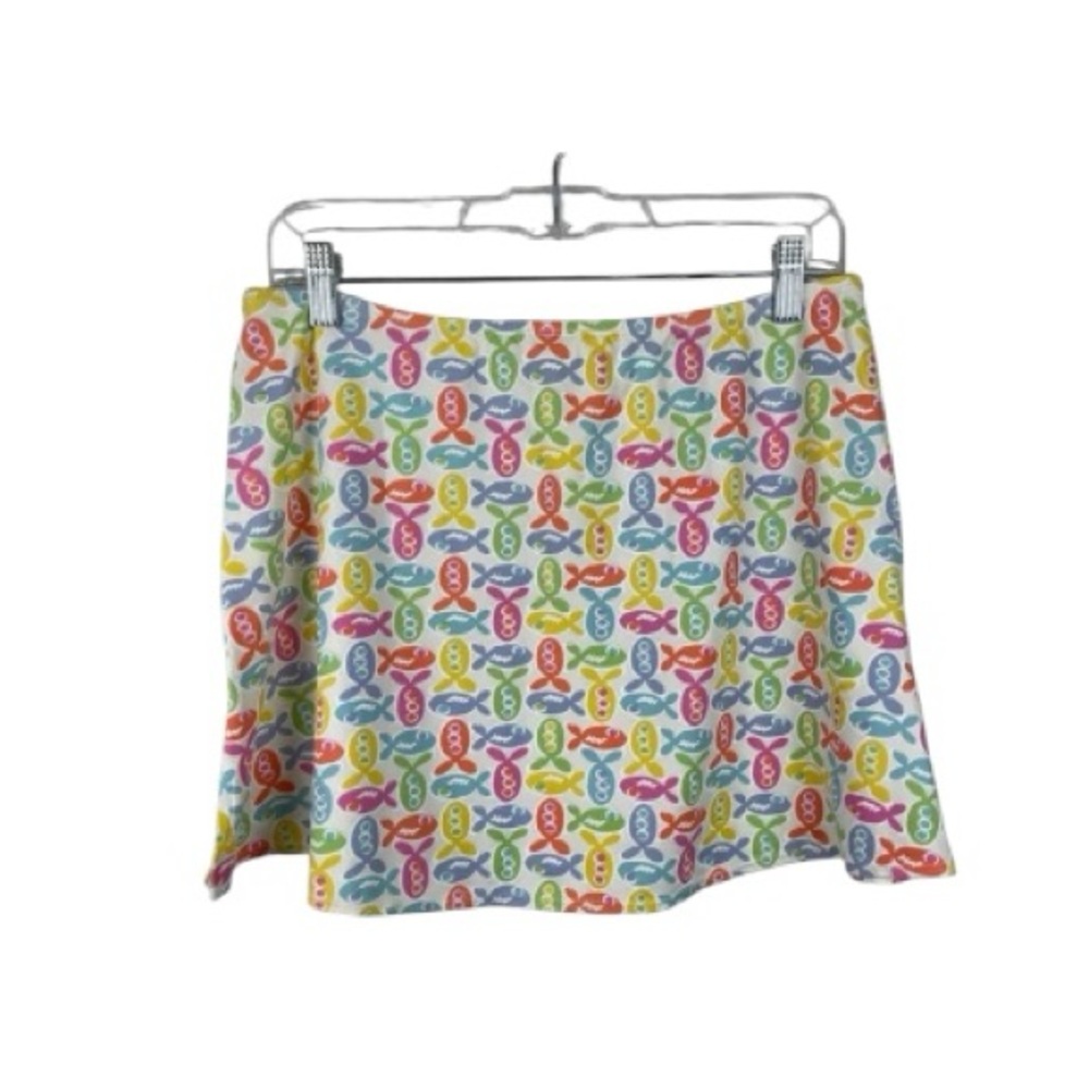 Fresh Produce Pink Yellow Mini Splash Skater Skirt